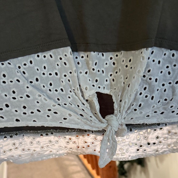 Elegant Olive Long Sleeve Top with Lace Trim - Picture 3 of 4